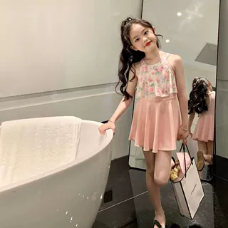 新款儿童泳衣中大童女孩游泳衣夏季2026新款宝宝可爱裙式女童泳装