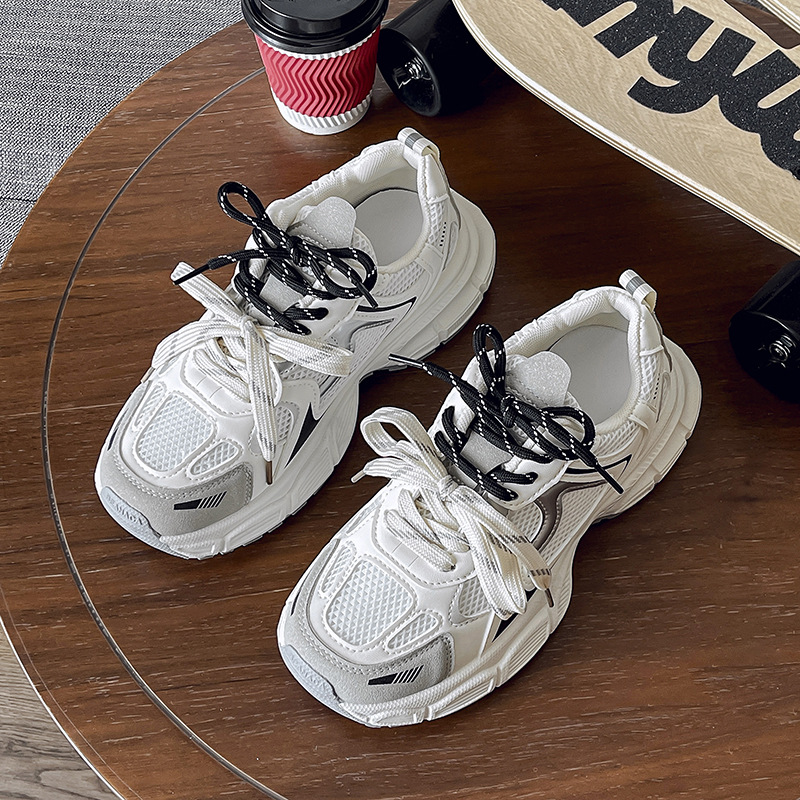 Fashionable autumn two-tone shoelaces platform