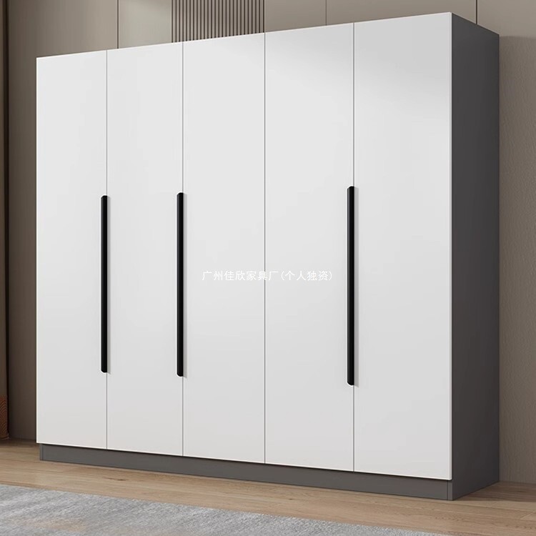 Double-Door Wardrobe for Home Use, Bedroom Storage Cabinet, Children's Wardrobe, Easy Assembly, Economical and Simple Cabinet for Rental Housing