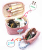 Capacious brand cute handheld cosmetic bag, storage system, pencil case, new collection, flowered