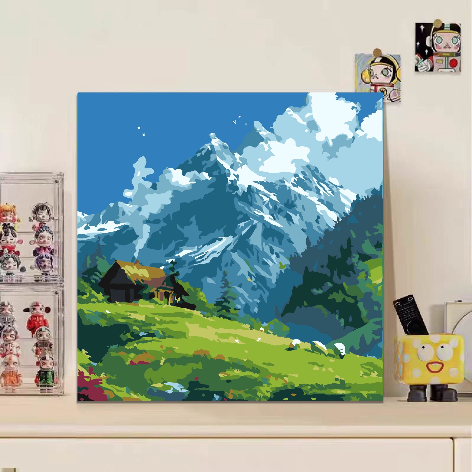 Niños didiy pintura digital acrílico relleno de pintura de dibujos animados pintura de pintura a mano 20 * 20