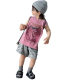 Children's Boys' Printed Vest Summer Fashionable Cool Leopard Pattern Denim Shorts 2025 New Fashionable Korean Style Sleeveless suit