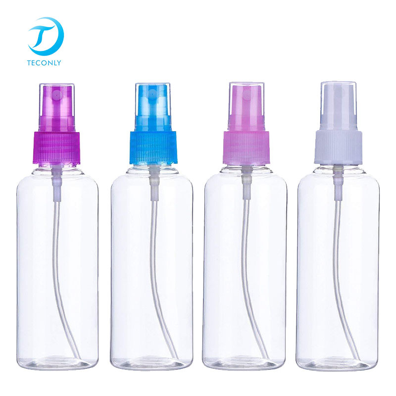 现货按压式透明塑料喷雾瓶50ml 消毒酒精小喷壶细雾清洁喷瓶