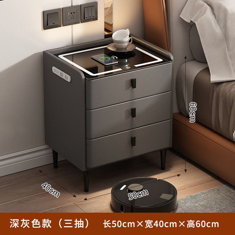 빛 + 무선 충전 + 플러그 인 USB로 3 다크 그레이 그리기