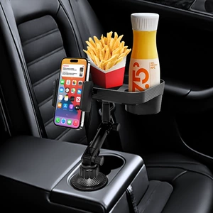 2026 New Model Car Phone Holder Tray Multifunctional Car Storage Tray for Drinks, Coffee, Burgers, and Water Cups