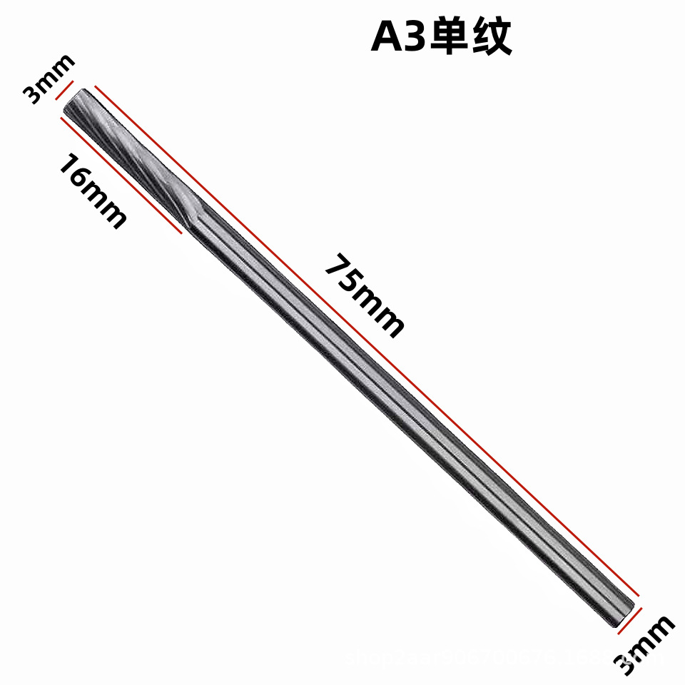 3x3x75mm varilla de extensión de aleación dura archivo rotatorio de acero de tungsteno archivo rotatorio amoladora eléctrica accesorios de pulido Desbarbado