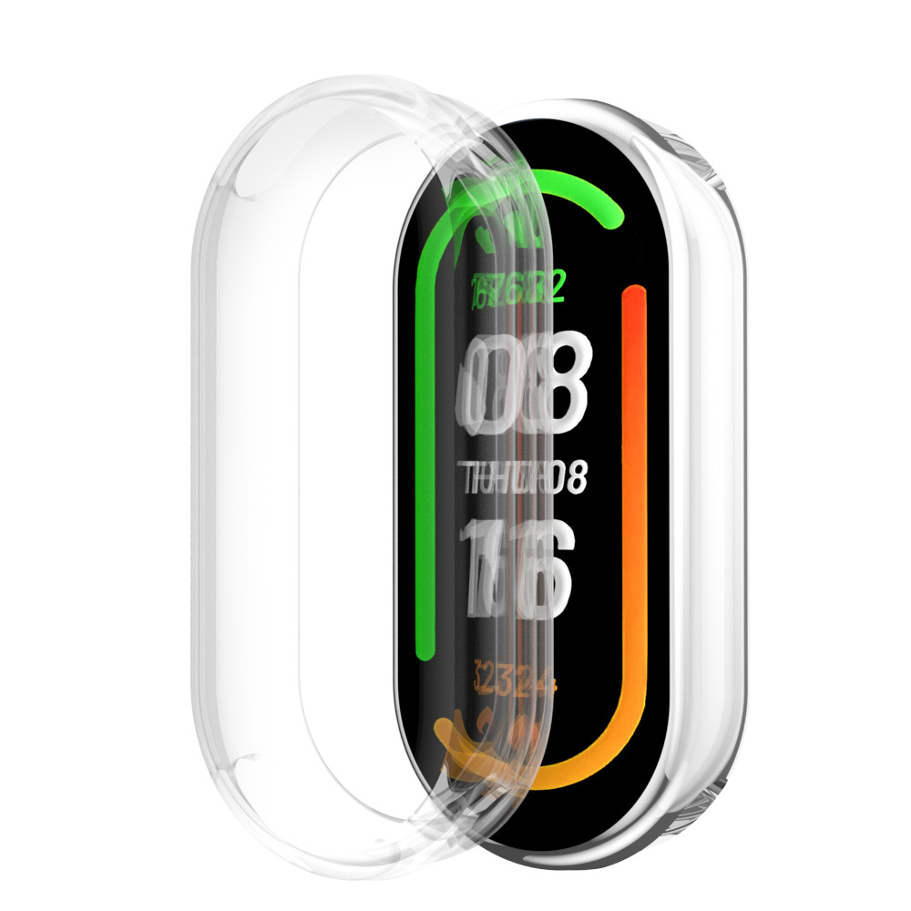 Suitable for Xiaomi band9 watch case, Mi Band 9 Nfc protective case, PC tempered film integrated TPU full-package protective case undefined