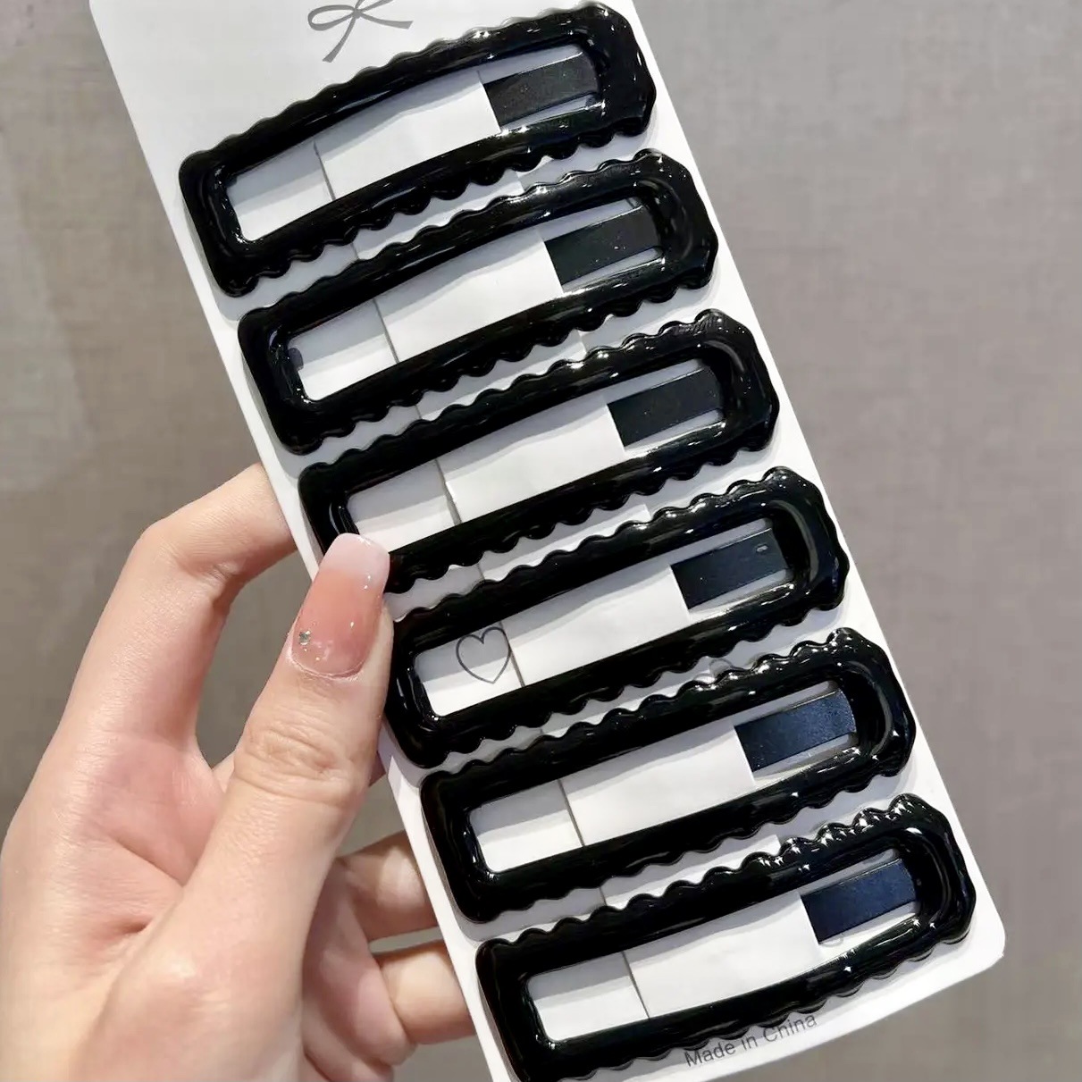 ondas cuadradas bb clip frente lateral frange clip de cabello para mujeres detrás de la cabeza 2025 red brota clip lateral tocado