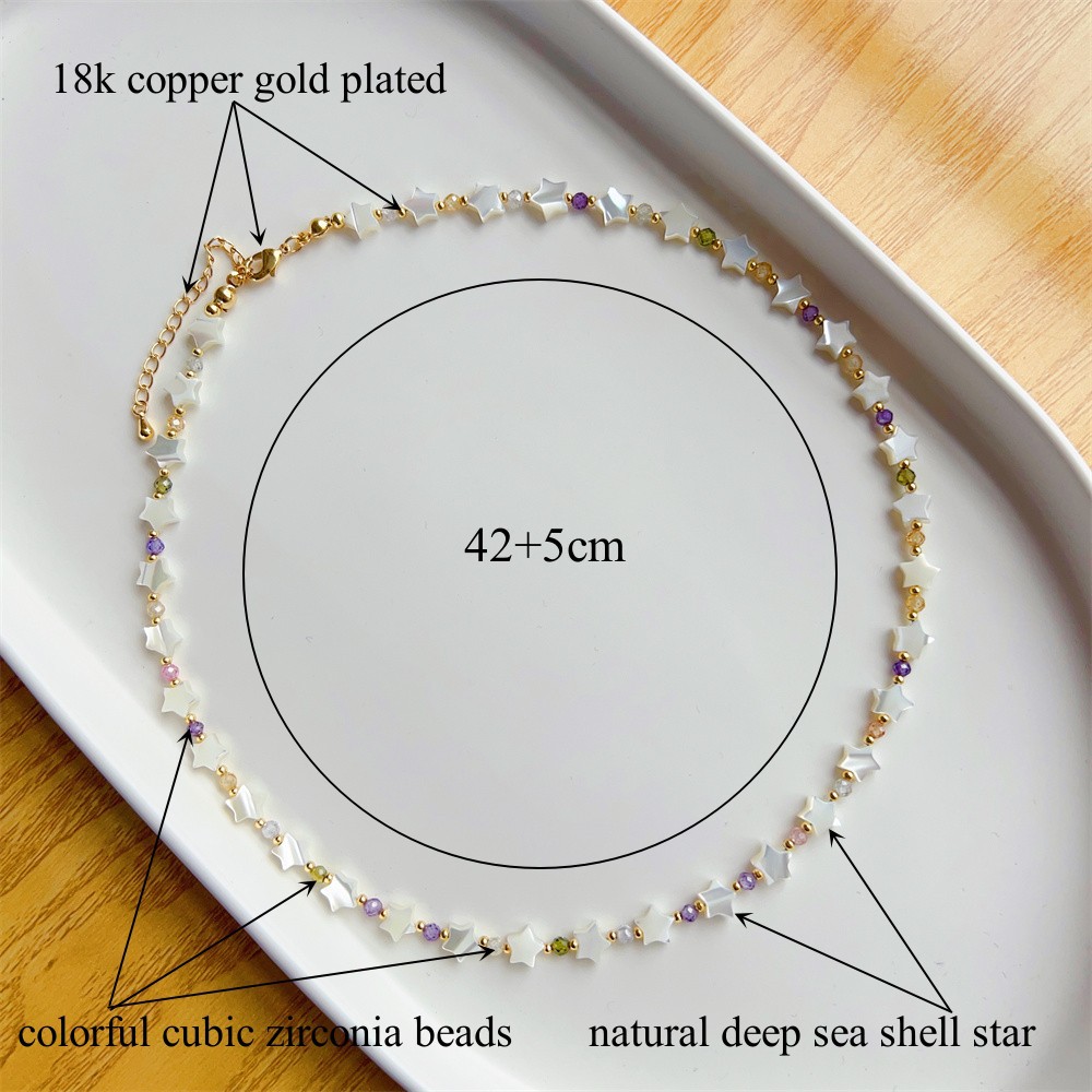 Simple Style Star Shell Patchwork Women's Necklace display picture 1