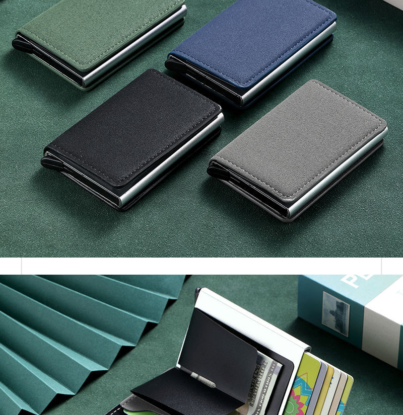 Rfid Blocking Automatic Ejector Wallet For Men And Women_voghion.com