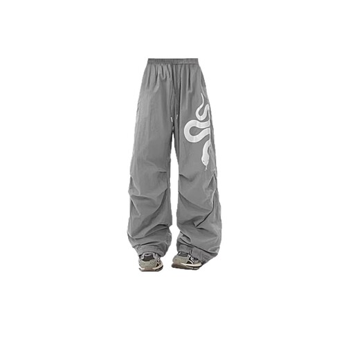 Snake pattern casual hip-hop sport quick-dry summer thin loose men's and women's paratrooper work pants trendy