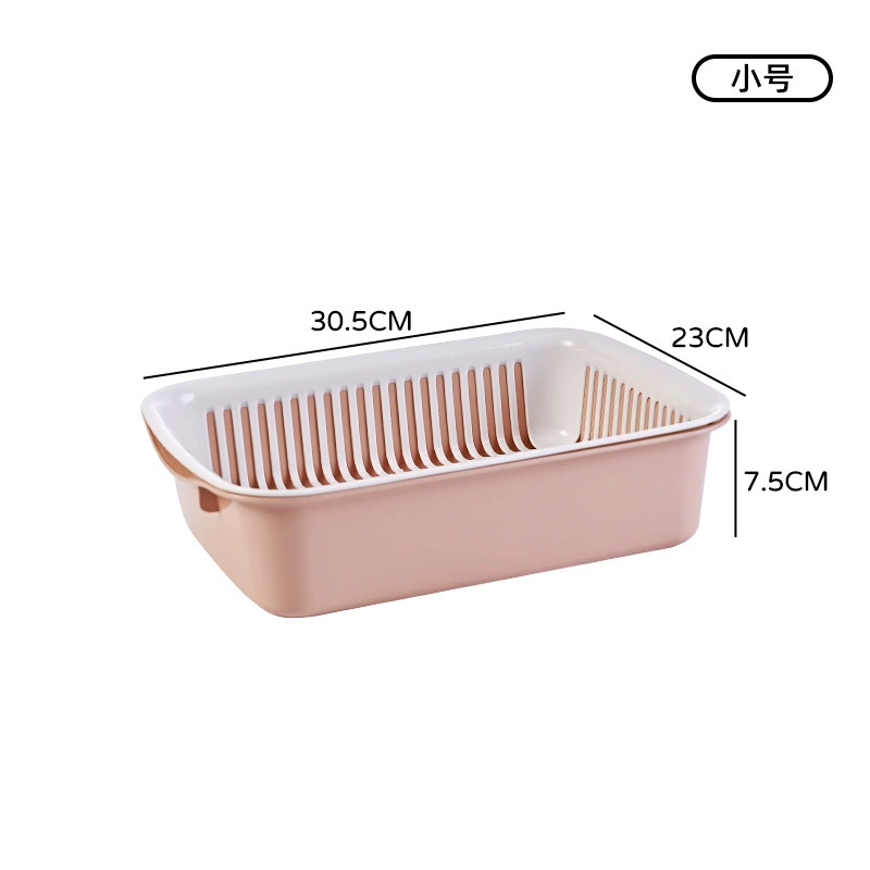 Scandinavian double-layer plastic drying rack for home use, universal storage system, fruit basket