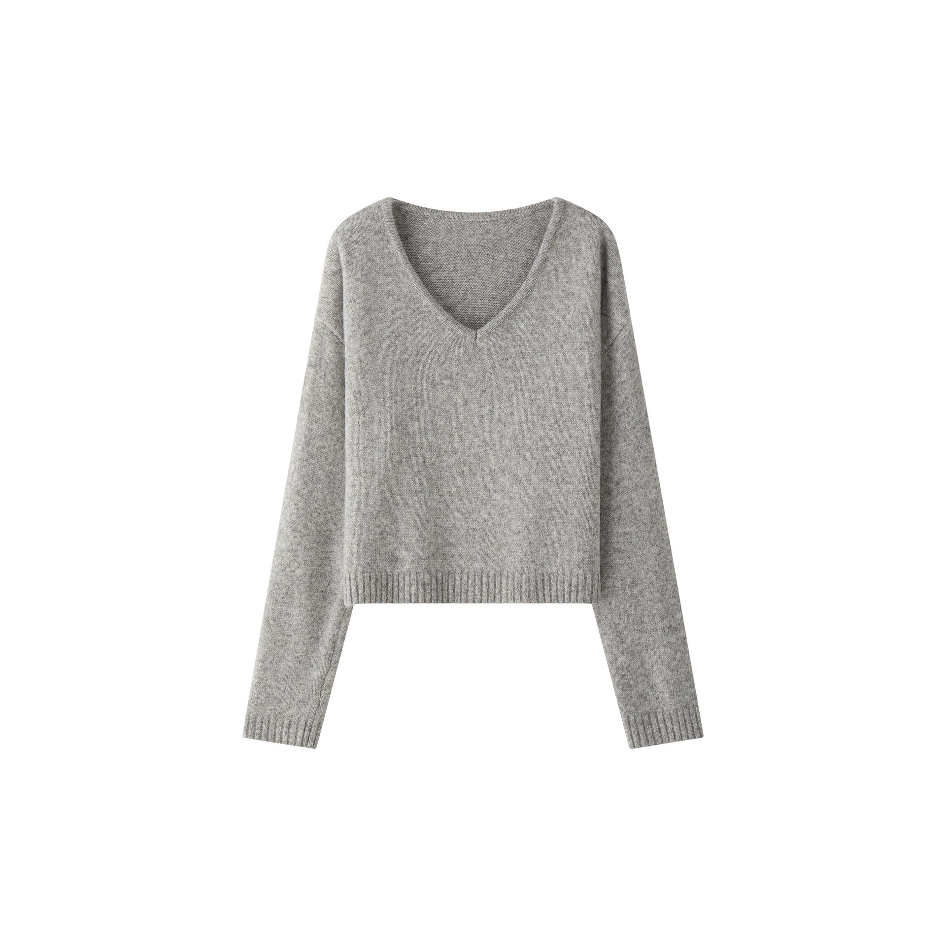 Spring woolen sweater, Korean style, V-neckline, oversize