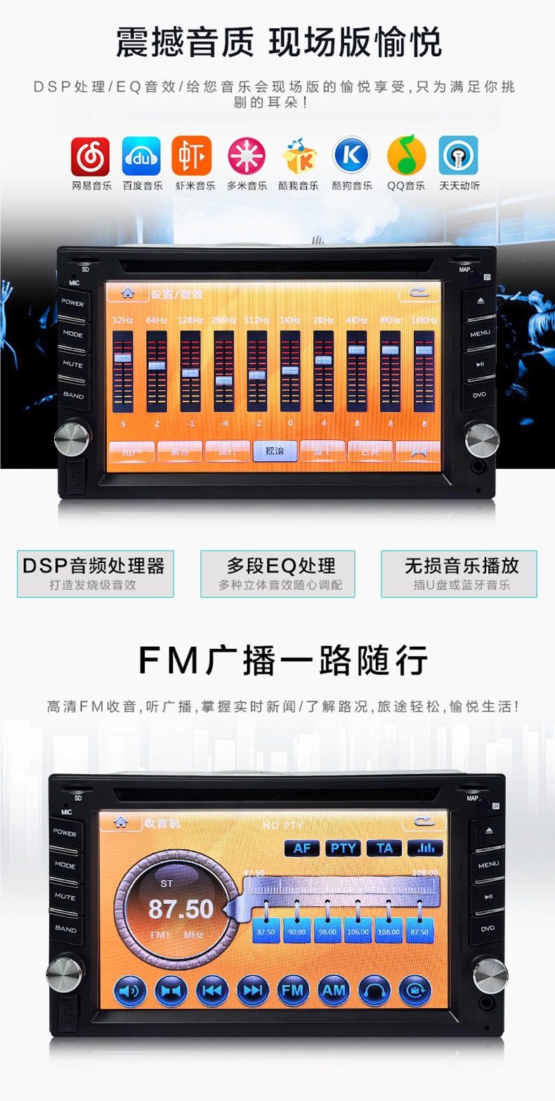 12V24V Universal Car Dvd High-Definition Bluetooth Call Mp5 Player Truck Radio Car Mp4 Audio System