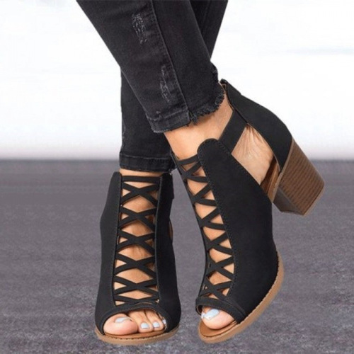 Women's High Heels Sandals, Roman Shoes in Bigger Sizes 35-43