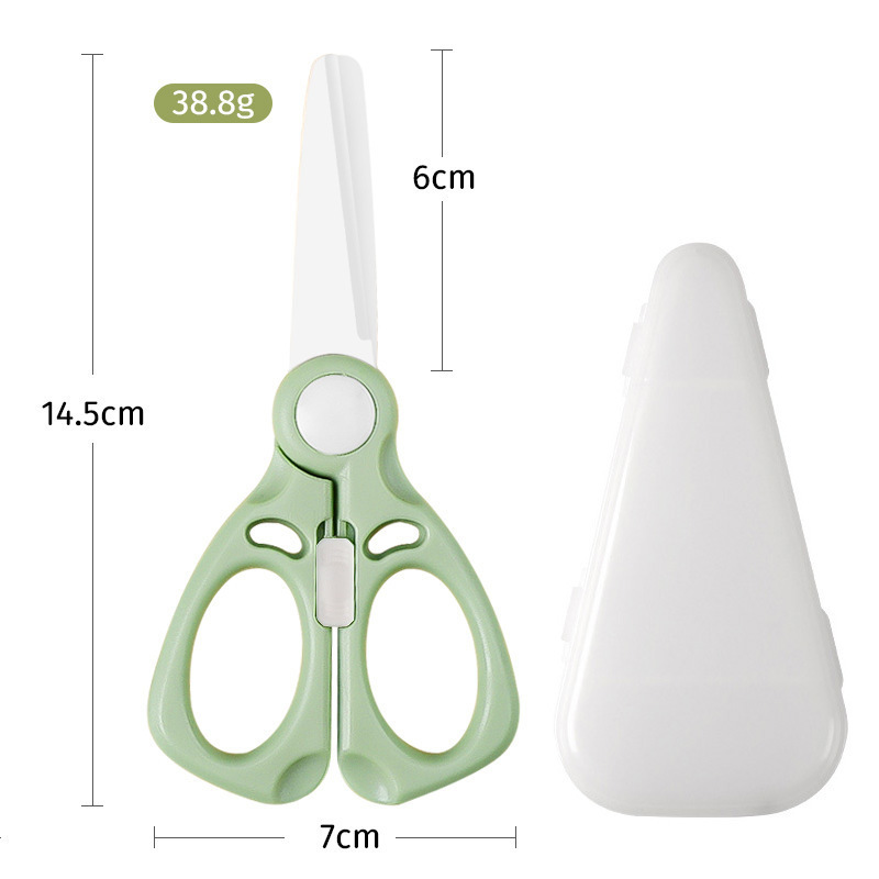 tijeras de cerámica para bebés tijeras de cerámica para bebés tijeras de alimentos portátiles tijeras de carne tijeras de alimentos al por mayor