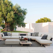 户外家具 庭院室外休闲沙发花园露台藤沙发组合客厅实木藤编沙发