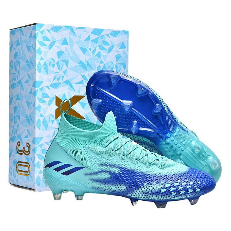 Мужские и женские Молодежные дышащие Нескользящие футбольные бутсы с шипами, трансграничные летние детские профессиональные спортивные тренировочные кроссовки