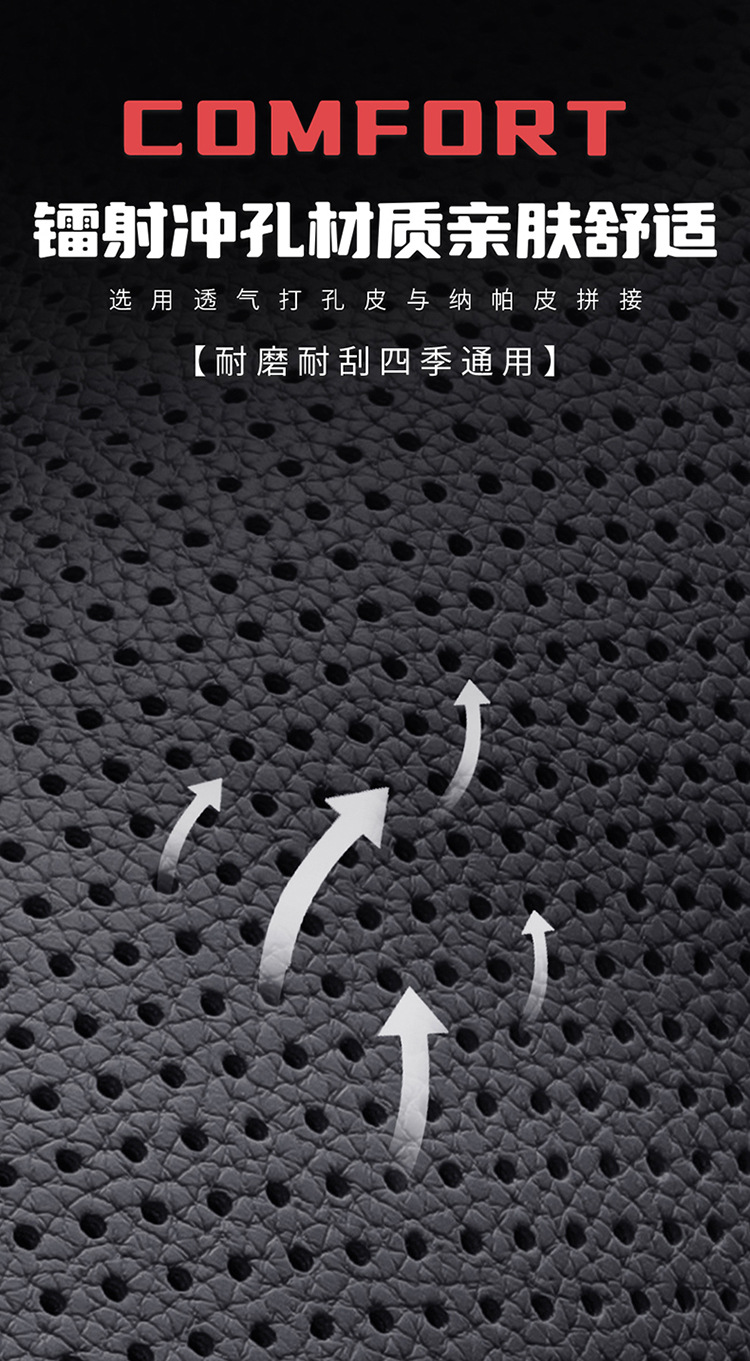 New Nappa Leather Car Seat Cushion Leather Four-Season Universal Breathable All-Inclusive Seat Cover Cross-Border Amazon Wholesale Ventilation