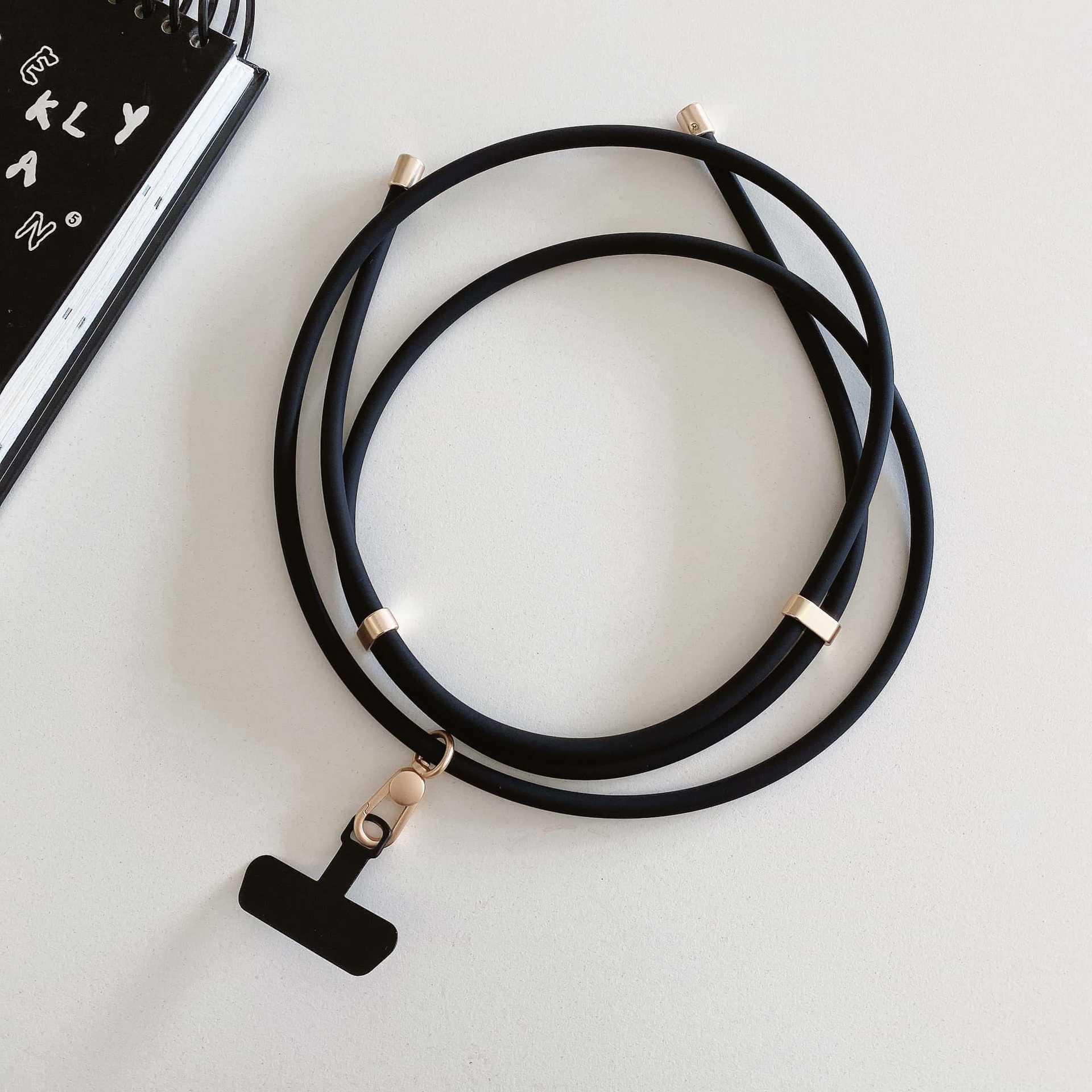 Verdadero silicona líquida universal moda al aire libre cuello de cuello de cuello anti-perdida ajustable para teléfono móvil universal cuello conveniente