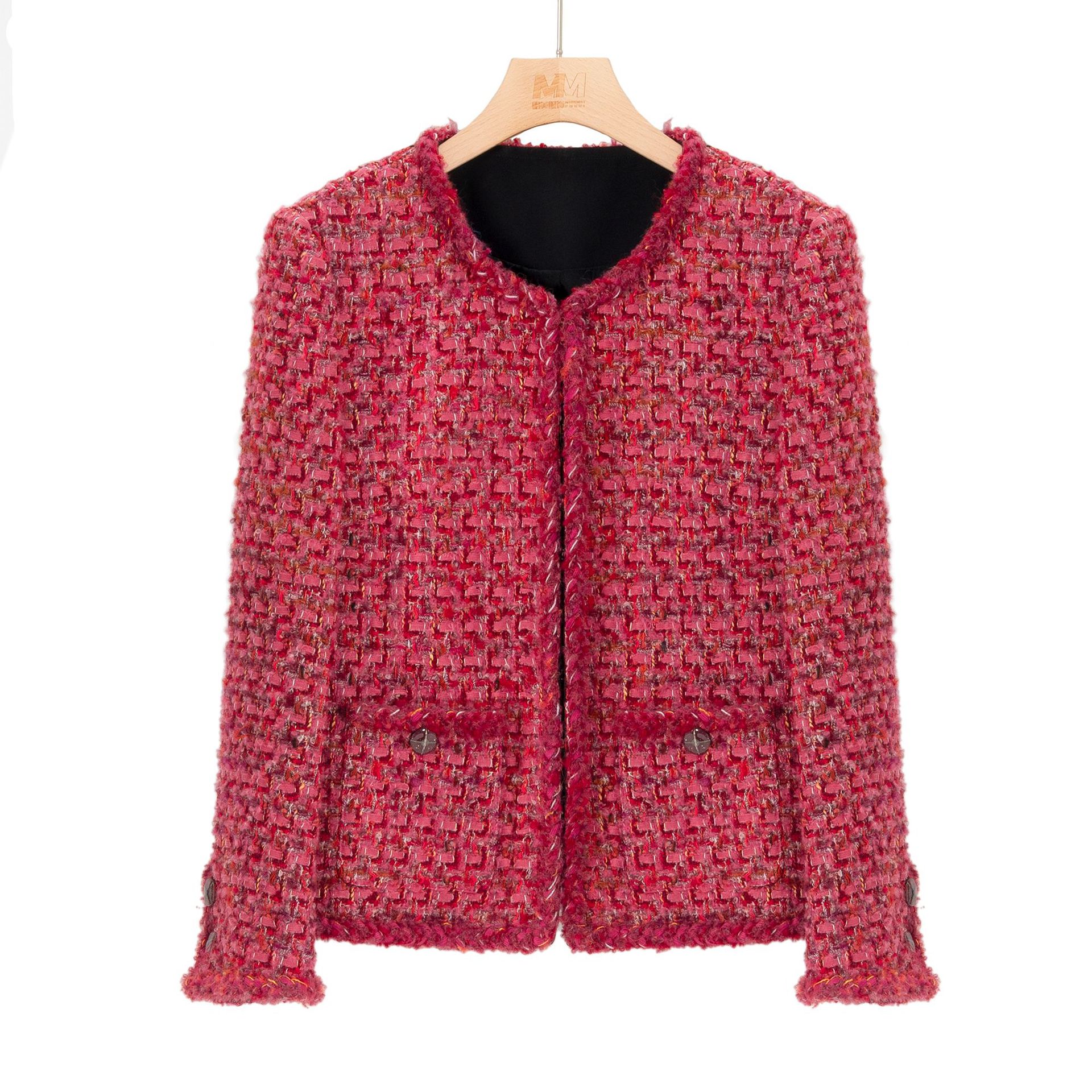 Chanel-Style Classic Socialite Short Jacket 2025 Autumn and Winter New Mohair Tweed Top Super Popular in Stock