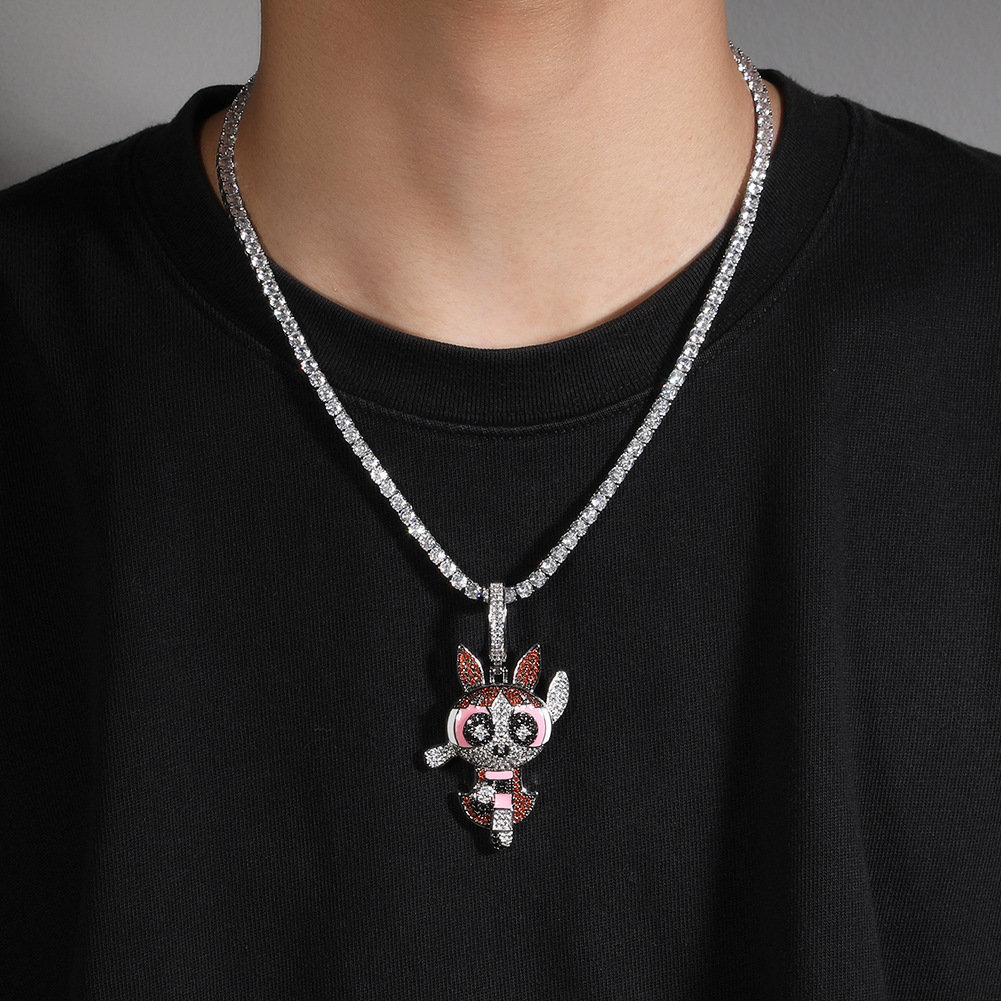cartoon universal copper pendant hip-hop style