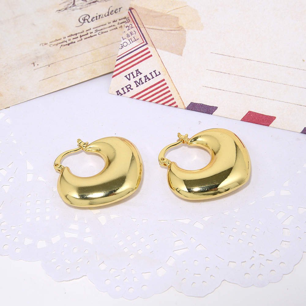 Copper Material Fashion Geometric Copper Plating Earrings 1 Pair