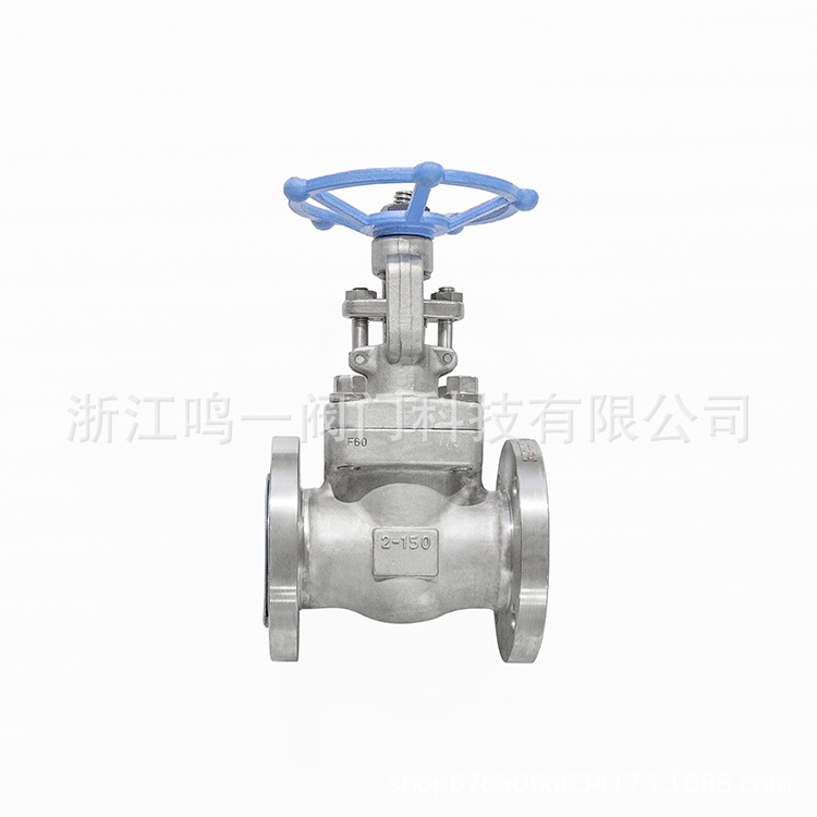 锻造双相不锈钢F60-S32205整体锻造一体式连体150LB手动法兰闸阀