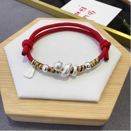 2025蛇年本命年紅繩卷卷蛇手鍊 情侶生肖蛇手繩新年禮物