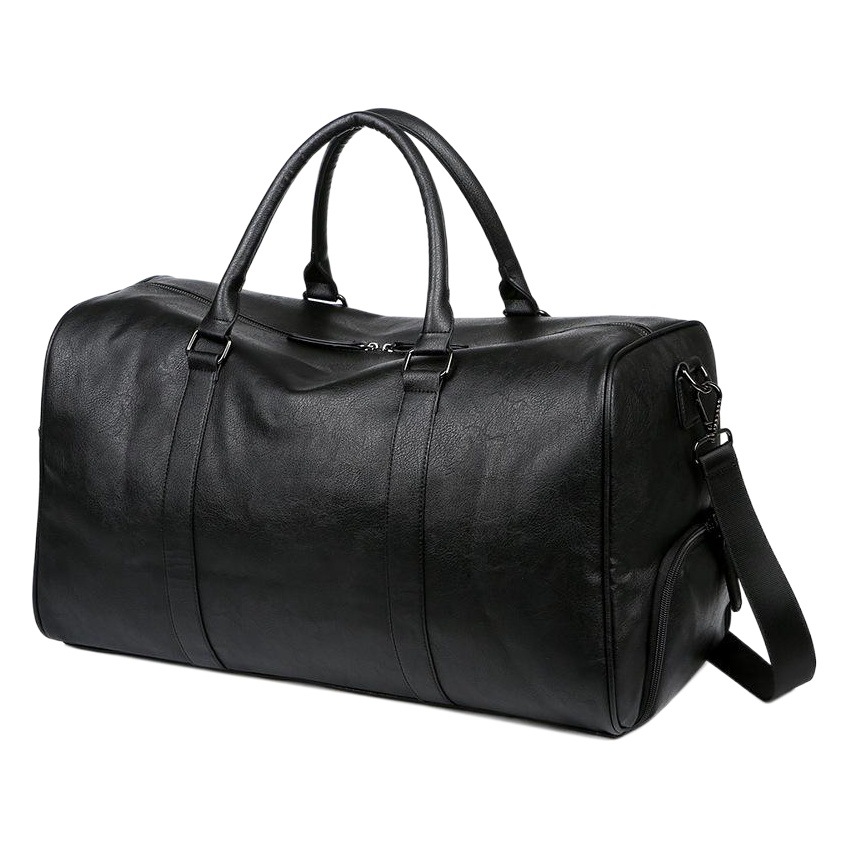 Bolso de viaje de cuero de los hombres europeos y americanos bolso de la vendimia de gran capacidad hombro crossbody Correa zapatos fitness bolsa de equipaje