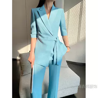 总裁西装套装女新款职业装正装感休闲英伦风西服夏季