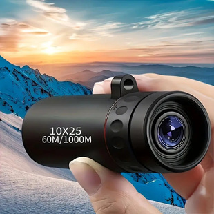 Temu10X25(60/1000) Telescope Monocular High-Power High-Definition Mirror Mobile Phone Camera Portable Outdoor Telescope