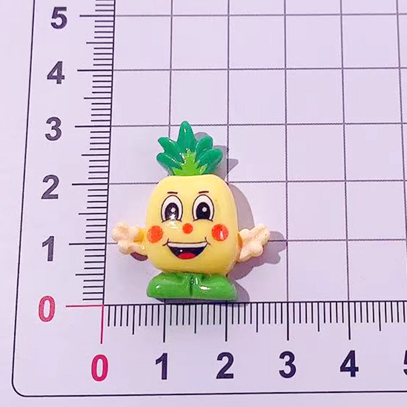 Accesorios de resina de muñeca de fruta de dibujos animados diy crema pegamento para el cabello papelería caja de hebilla de zapatos material colgante de frutas animales