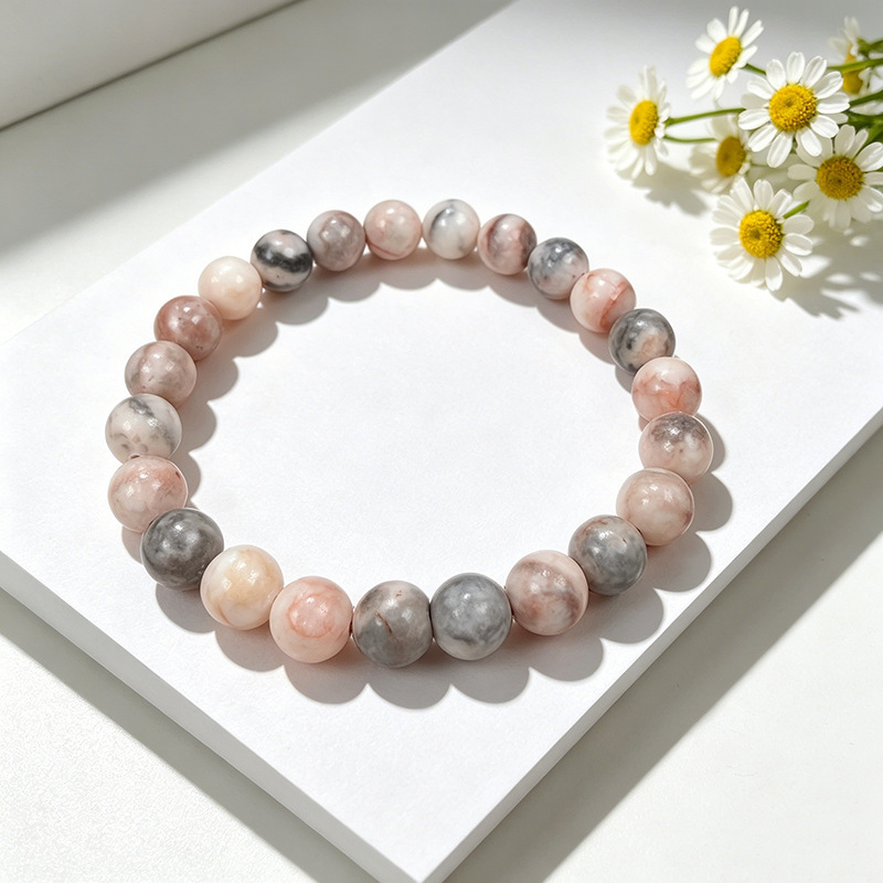 Temu Cross-Border Hot Selling Healing Bracelet 8mm Natural Stone Bead Bracelet Protection and Relief Anxiety Spiritual Bracelet