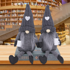 Cross-border independent station knitted faceless doll leg coffee bar decoration dwarf figure holiday decoration supplies