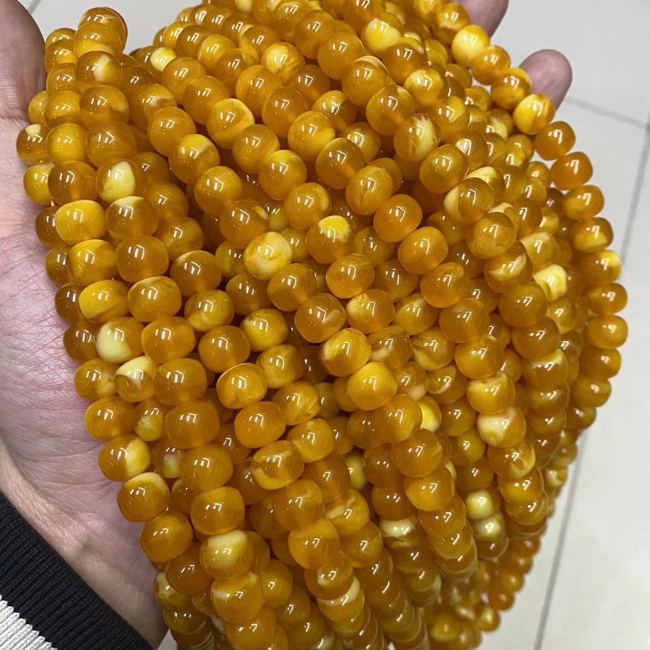 8x10 치킨 오일 노란색 떠 다니는 꽃