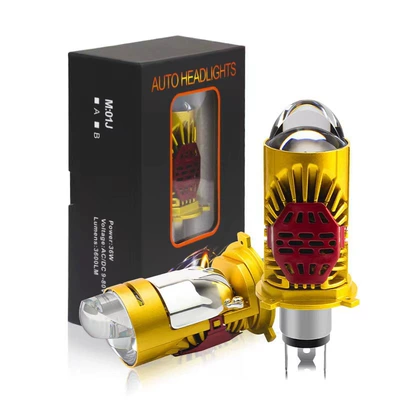 Motosiklet H4 Super Parlaq LED Lazer Matris Fənəri, Yaxın-Uzaq İşıq