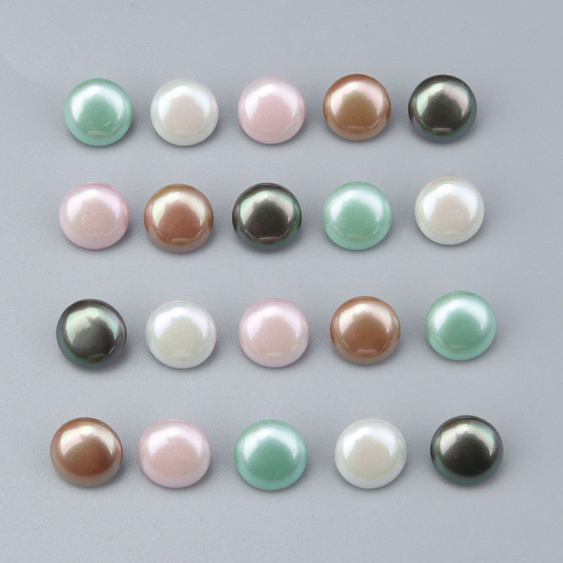 Colorful pearl shirt buttons female sweater