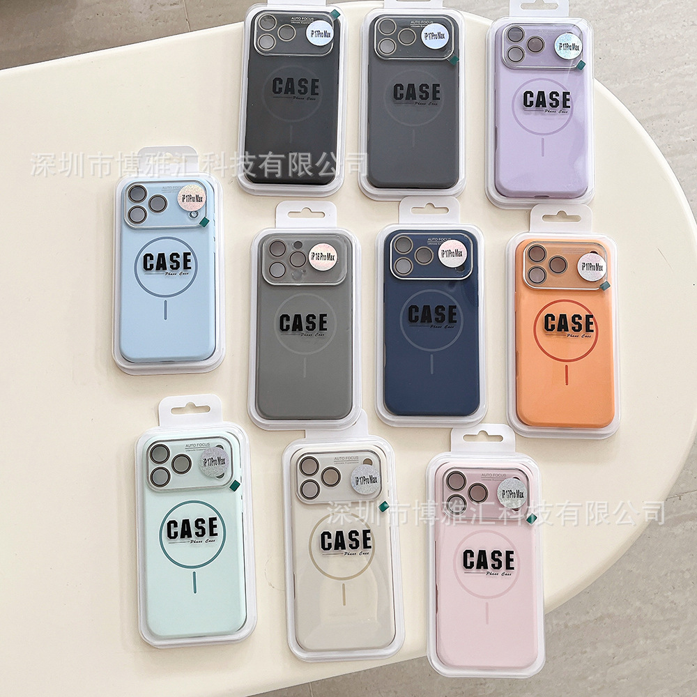 Aplicable para iphone16promax gran ventana líquido magnético adsorbente de aluminio Apple 17 / 15 cubierta de cubierta protectora integral