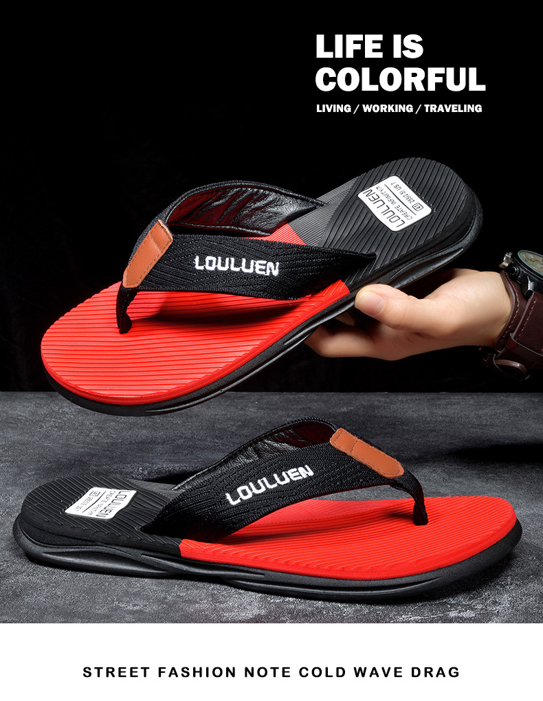 New Wave Casual Hausschuhe, Strandsandalen mit Clip-On-Füßen, rutschfeste weiche Sohle, tragbar, Sommeroberbekleidung, Herren_voghion.com