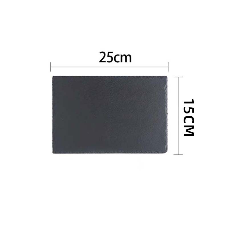 Fábrica al por mayor de estilo europeo en forma de corazón Placa de posavasos pizarra negro natural roca montaña almohadilla de aislamiento térmico de Esquisto