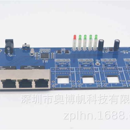 四光四电交换机PCB板 4SC/4RJ45Switch 可定 做各种多光多电板