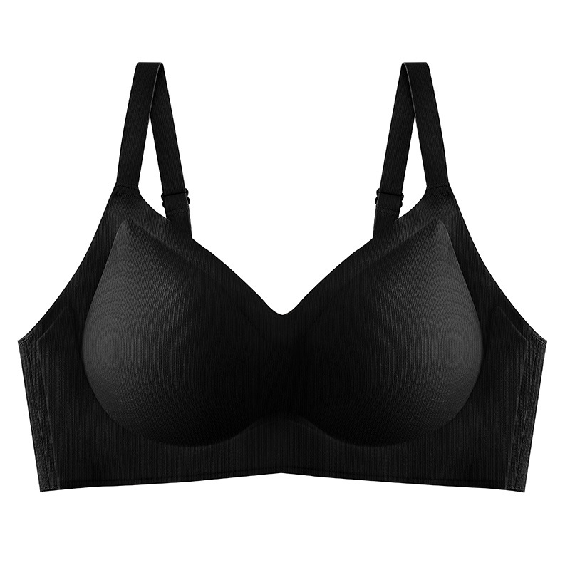 Sujetador fino para mujer para bustos pequeños, recoge y sostiene los senos laterales, sin aros, pasa las pruebas de seguridad, no es magnético, sujetador de látex con copas de látex.