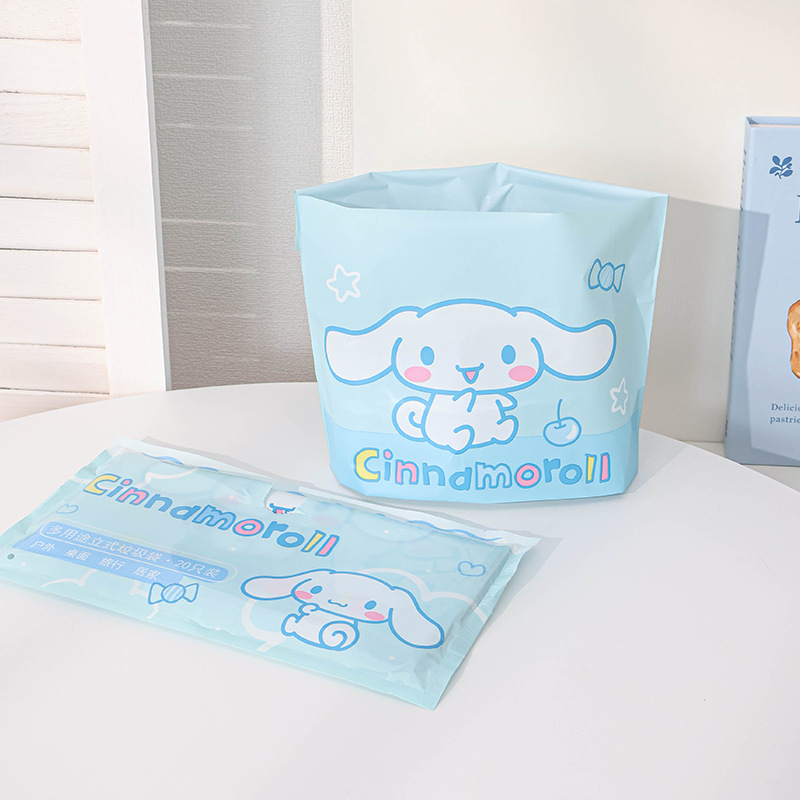 Lápiz pequeño nuevo autorizado escritorio portátil cartón de dibujos animados bolsa de basura multifuncional tipo adhesivo bolsa de basura