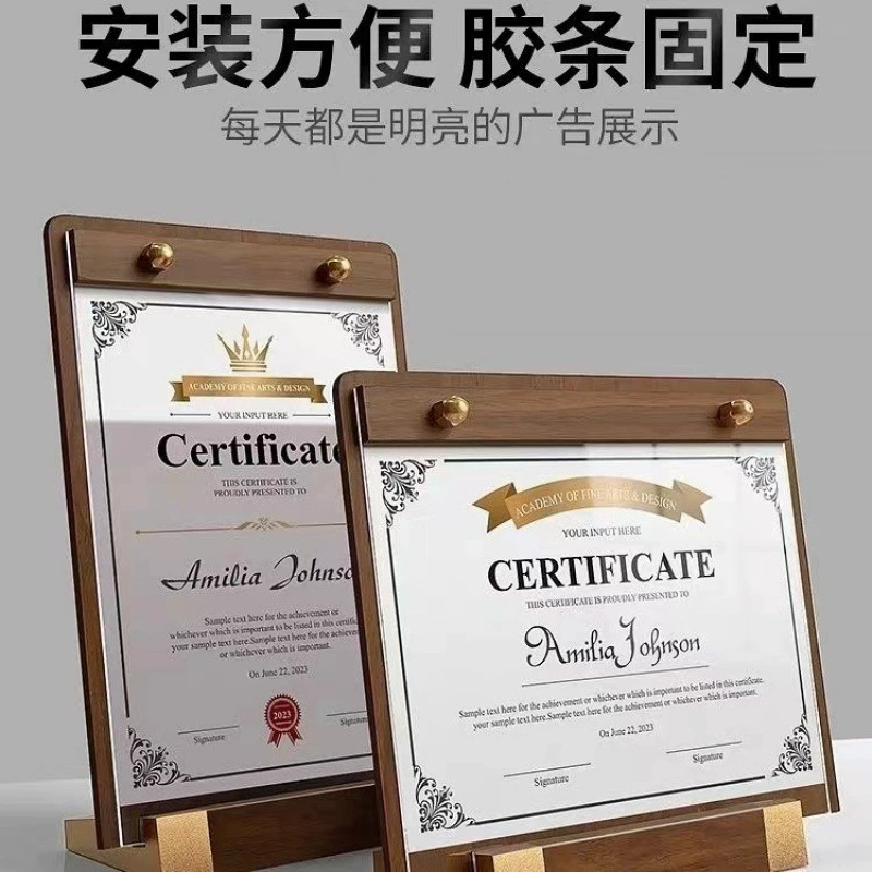 Карточка из орехового дерева настольная доска столовая табличка a4 вертикальная ценовая вывеска деревянная стойка a5 стенд стенд