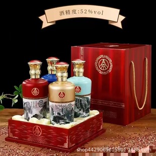 ����   ���e��Z�Ĵ���ɽ�����ͼ��Z�׾�����52�Ⱦ�ˮ500ml*4ƿ