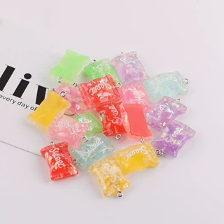 彩色透明闪粉果冻sweet糖果散珠diy手机壳奶油胶贴片发绳饰品配件