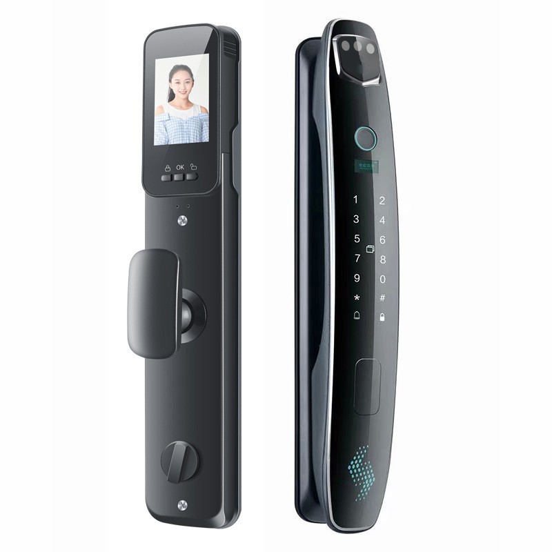 Reconocimiento facial 3D monitoreo huella digital bloqueo automático contraseña Bloqueo Electrónico del hogar bloqueo inteligente captura intercomunicador puerta inteligente