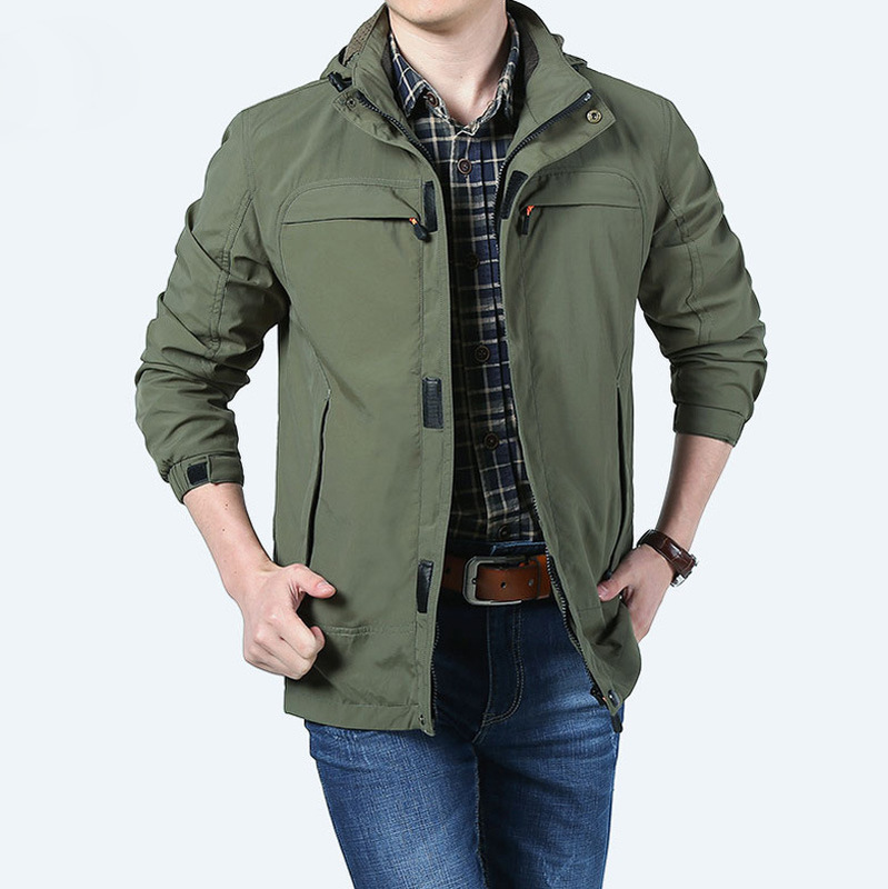 2819# factory direct men's charge clothes quick-drying outdoor jacket loose windproof casual hooded coat joom 2819# factory direct men's charge clothes quick-drying outdoor jacket loose windproof casual hooded coat joom