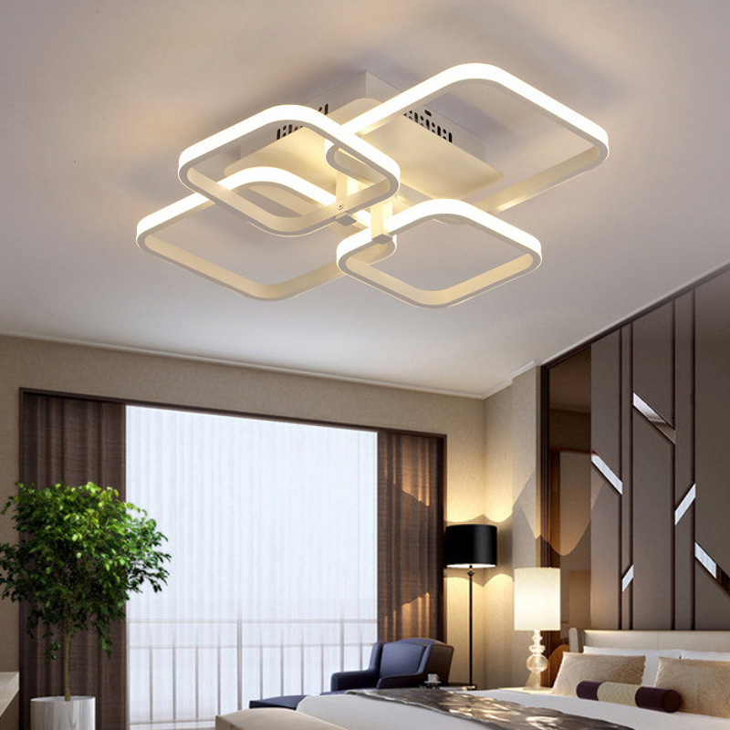 Bedroom ceiling light LED ironwork living room lamp simple square home use dining room lamp overseas trade Zhongshan lighting